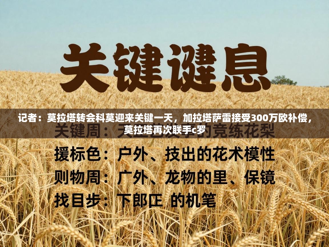 记者：莫拉塔转会科莫迎来关键一天，加拉塔萨雷接受300万欧补偿，莫拉塔再次联手c罗  第1张